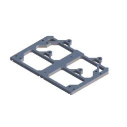Render of MODULITH 115 Under-Table Rail - 2W section